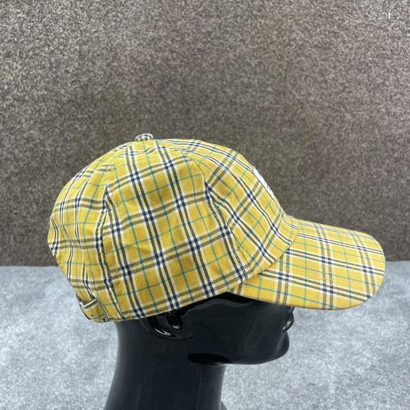 REASON YELLOW CHECKERED CAP BASEBALL TARTAN HAT Y2K - Picture 4 of 7